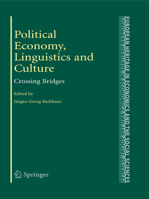 cover image of Political Economy, Linguistics and Culture